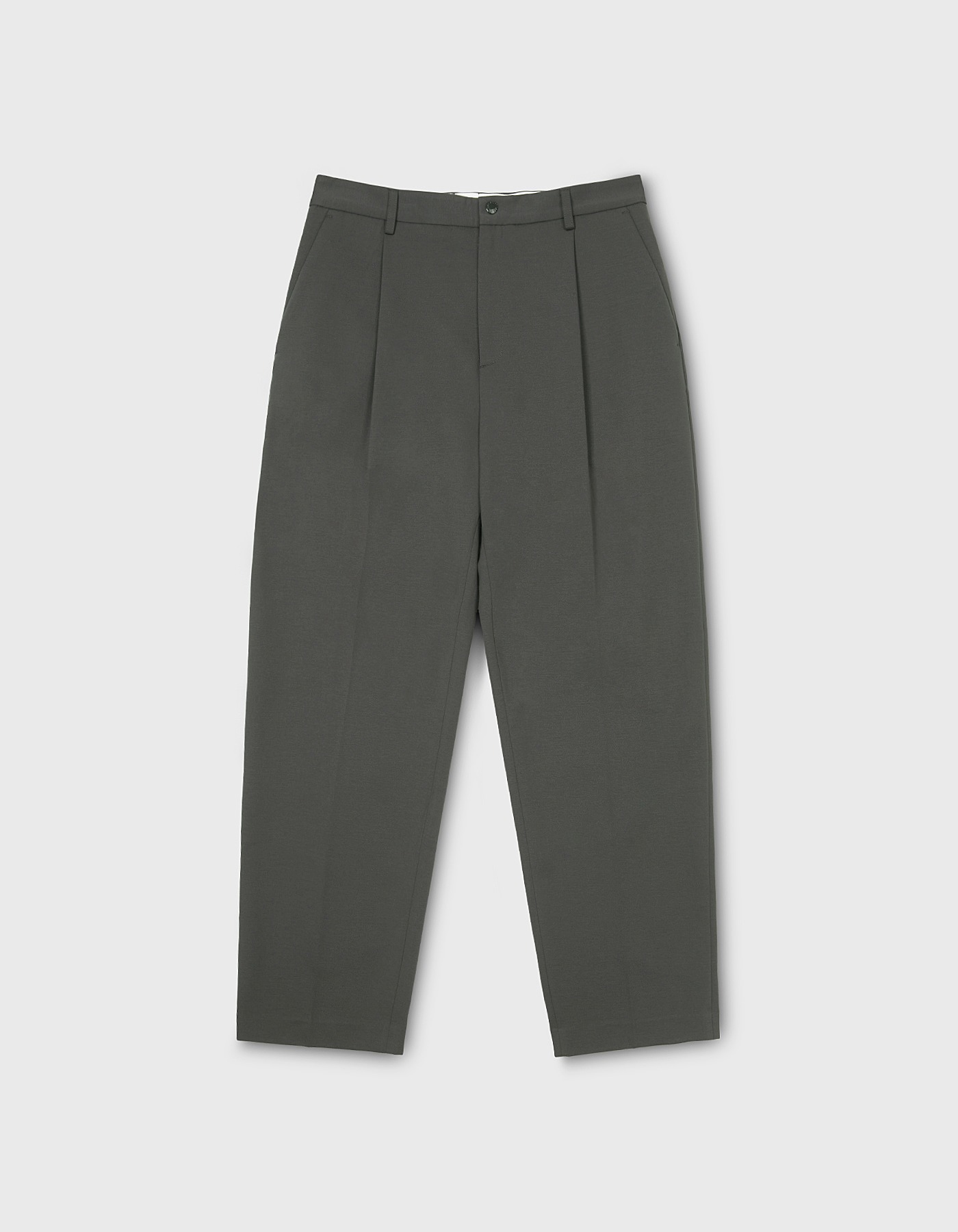 HIGH GAUGE ONE TUCK TROUSERS / Grey